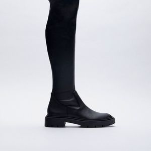 Zara size 6 black tall boots